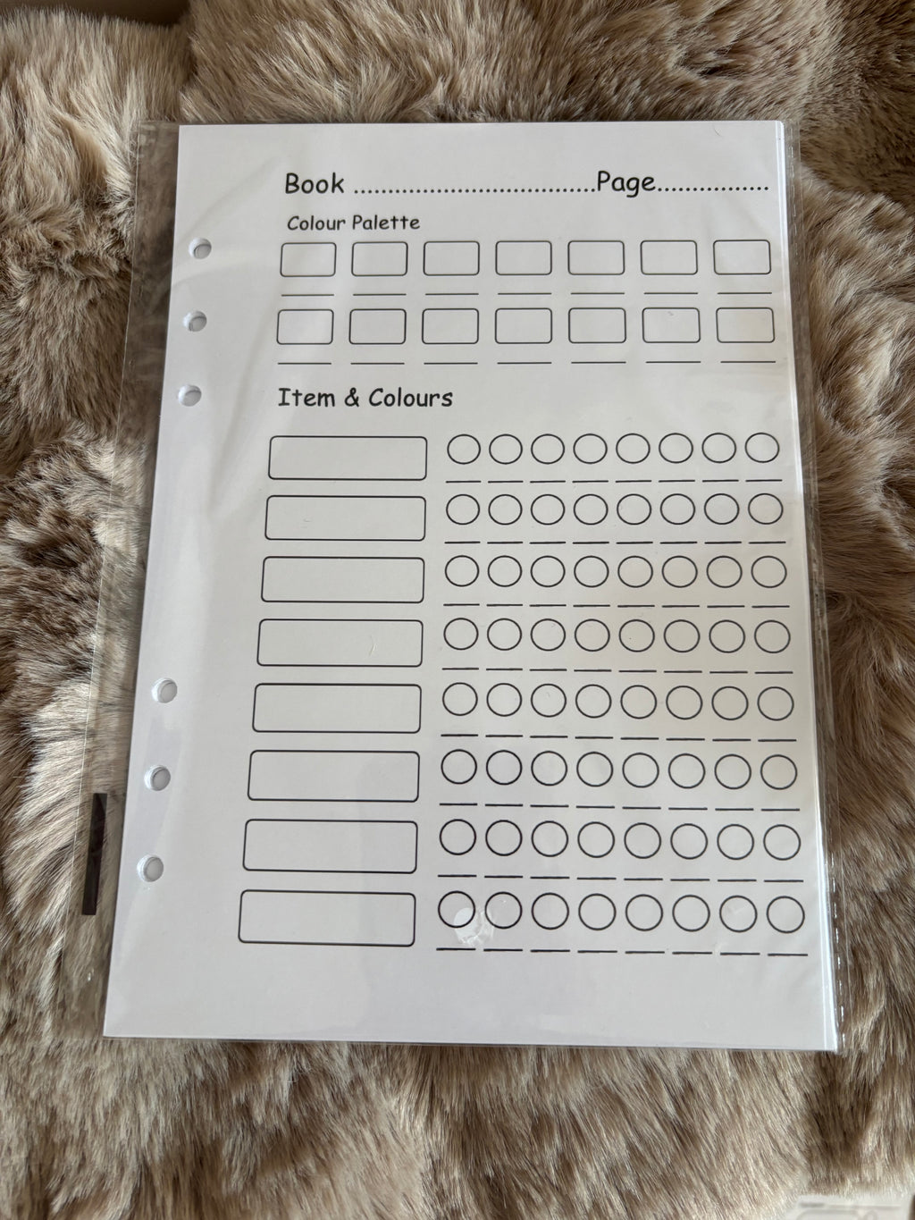 Refill pack for A5 Colouring Tracker