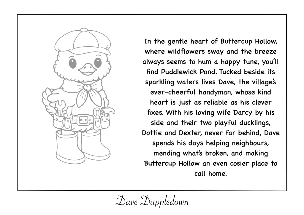 Buttercup Hollow Cardstock Colouring Book