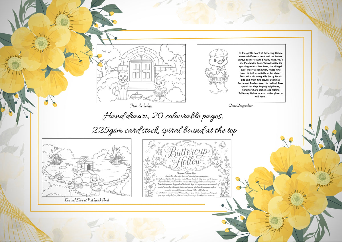 Buttercup Hollow A4 Colouring Book