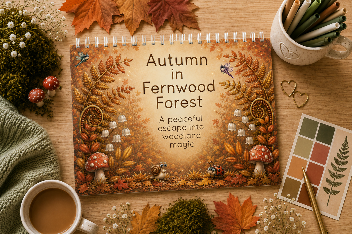Autumn In Fernwood Forest A5 Colouring Book