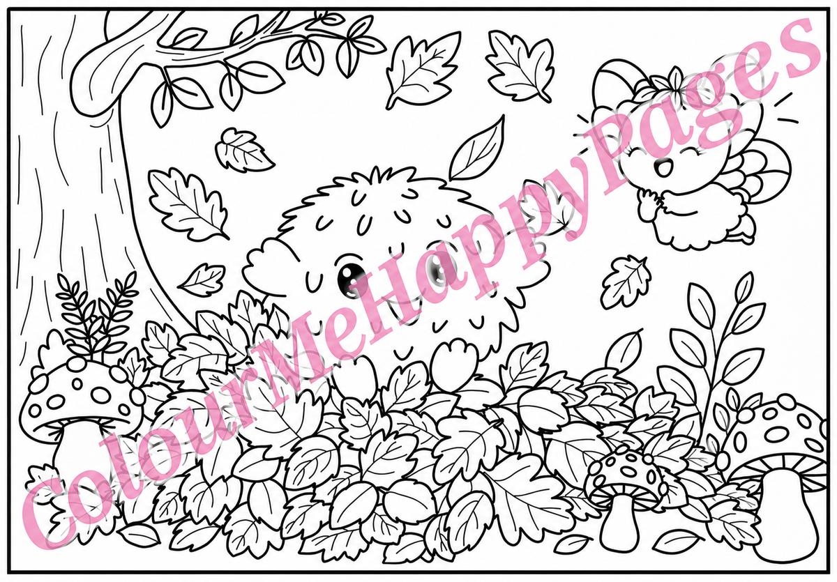 Autumn In Fernwood Forest A5 Colouring Book