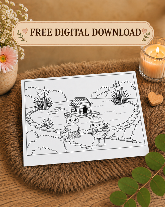 Buttercup Hollow Free Colouring Page (A4)